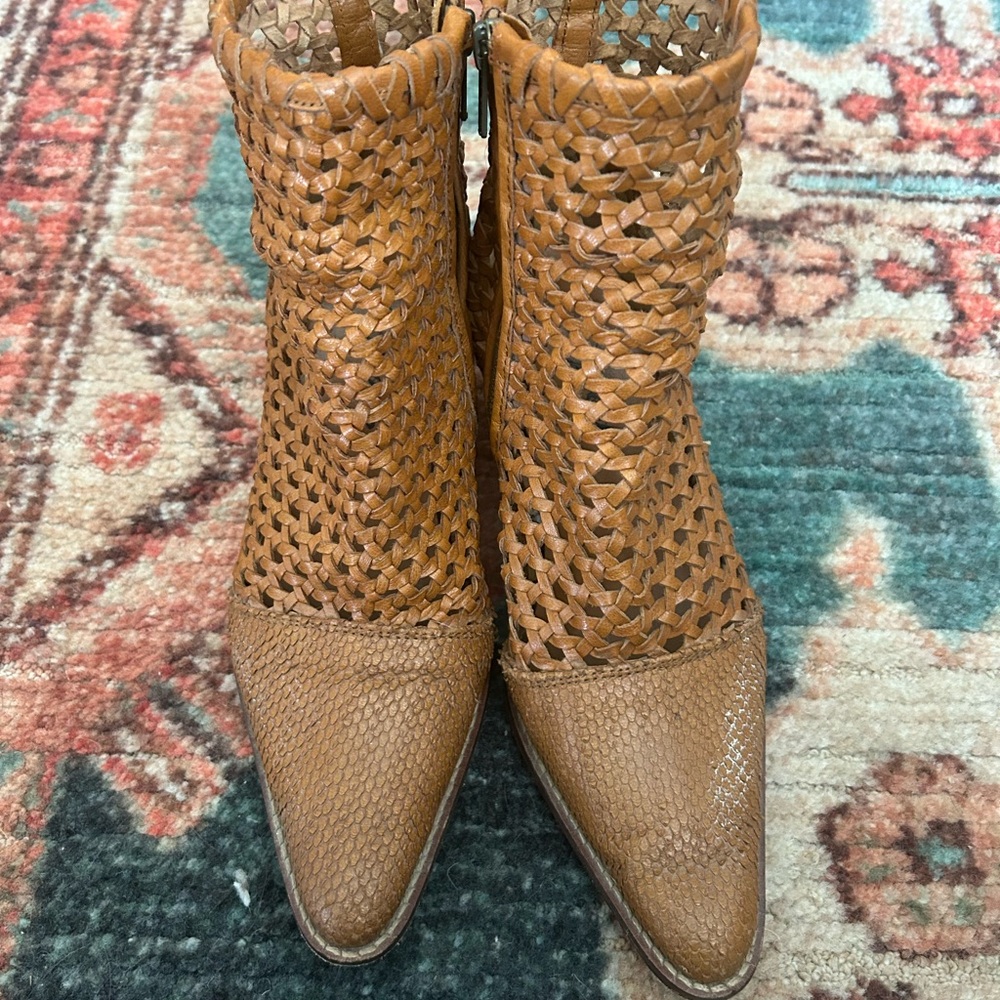 Free People In the Loop Basket Woven Ankle Boots